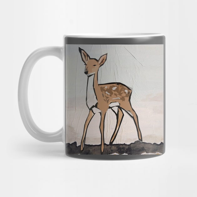 Sodaartstudio Digital Simple Modern Deer by SodaArtStudio